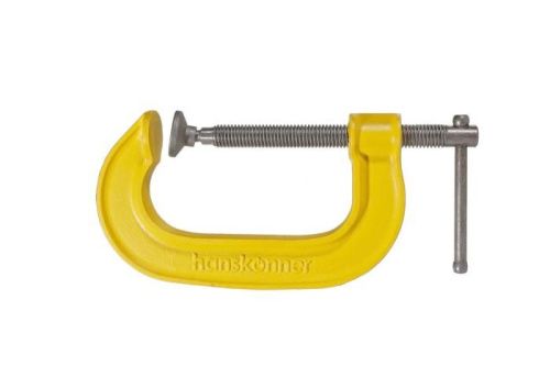 Струбцина G-образная, 100 мм / 4", чугун, оксидированный винт, hanskonner-Tehinstrument