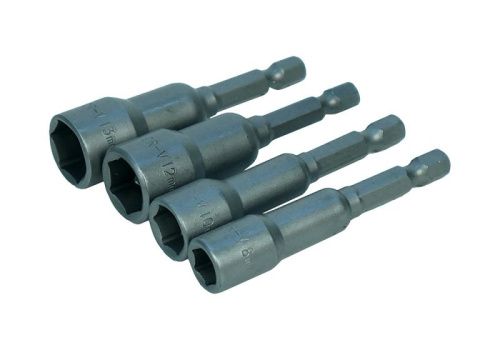 Набор бит для кровельных саморезов, 4 шт, 8, 10, 12, 13 x  65мм, магнитные, CrV,  Sturm-Tehinstrument