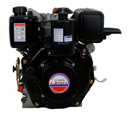 Двигатель Lifan Diesel 178FD, вал ?25мм, катушка 6 Ампер-Tehinstrument
