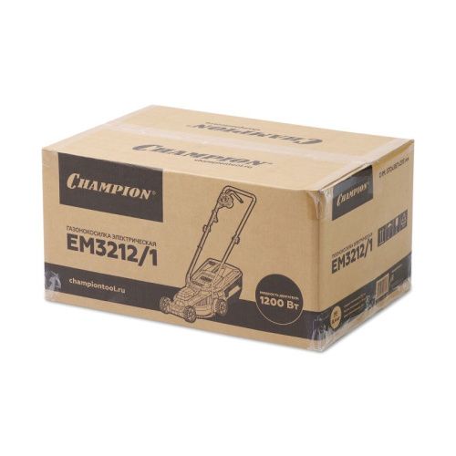 Газонокосилка эл. CHAMPION EM3212/1 (1,2 кВт пласт.травосб. 30л ширина 320мм 30-70мм, 7,1кг)-Tehinstrument