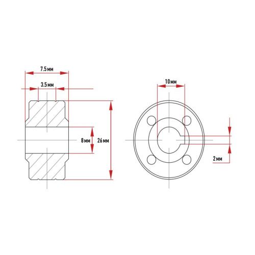 Ролик подачи проволоки 0,8/0,9 мм под флюсовую для WMA 175M, Patriot-Tehinstrument