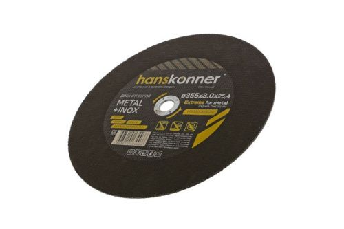 Диск отрезной по металлу 355х3,0х25.4 Hanskonner-Tehinstrument