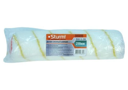 Валик сменный "GIRPAINT" 250 мм, D 48 мм, ворс 18 мм, ручка D 8 мм  Sturm-Tehinstrument