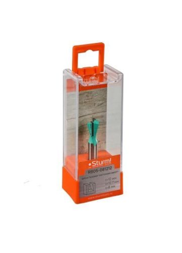 Фреза пазовая "ласточкин хвост" dxhxl 12x12.7x53.7 мм, хв.8  Sturm-Tehinstrument