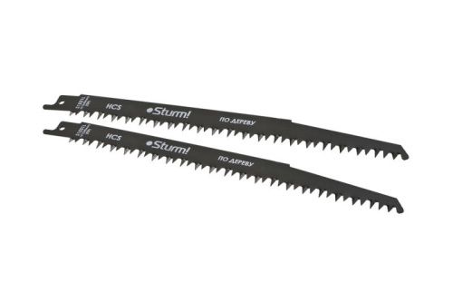 Полотно для сабельной пилы по дереву 2шт 240/5мм (грубая древесина),  Sturm-Tehinstrument