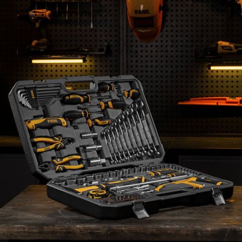 Набор инструментов 100 предметов Denzel, пластиковый кейс-Tehinstrument