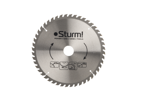 Пильный диск, размер 210x30x48 зубьев, твердосплавные напайки  Sturm-Tehinstrument