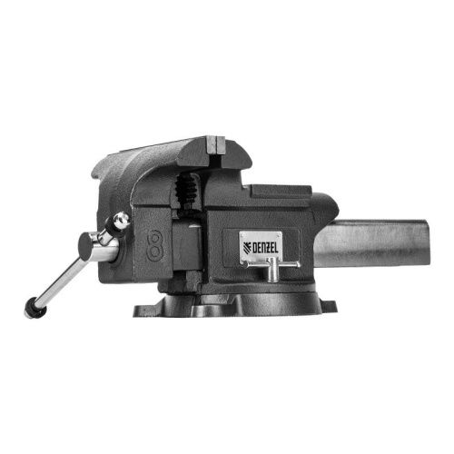 Тиски слесарные BVH-200, 200 мм, поворотные, стальная направляющая, с наковальней //Denzel-Tehinstrument