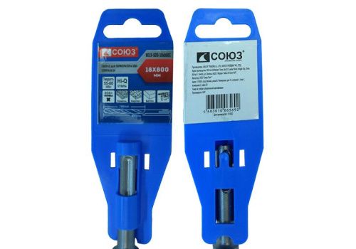 Бур SDS+ 18x800 мм с твердосплавной напайкой, СПИРАЛЬ S4 , Союз-Tehinstrument