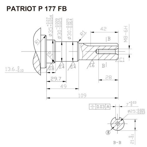 Двигатель Patriot P 177 FB-Tehinstrument