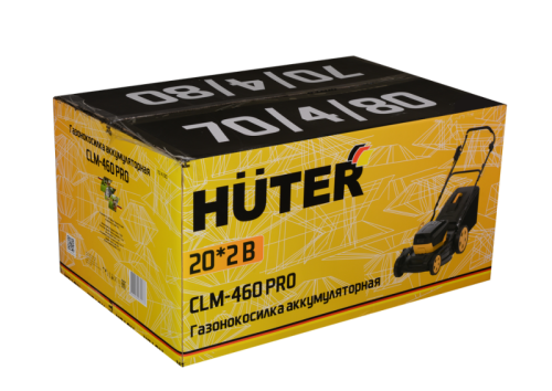 Газонокосилка аккумуляторная Huter CLM-460 PRO (самоходная, с АКБ 4 А/ч и З.У. в комплекте)-Tehinstrument