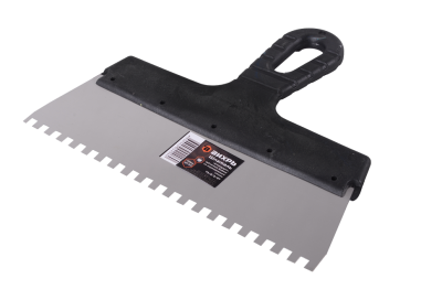 Шпатель ВИХРЬ 6х6 мм, зубчатый, нержавейка, пластик, 250мм-Tehinstrument