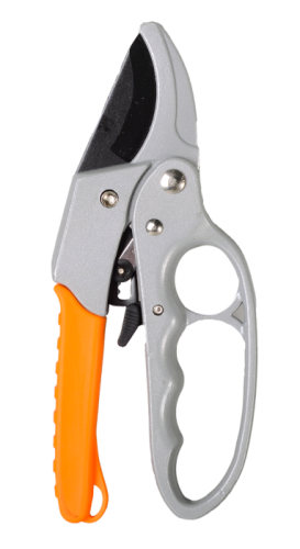 Секатор ВИХРЬ 200мм (возвратная пружина, храповый механизм, тефлоновое покрытие, обрезиненные рукоятки)-Tehinstrument