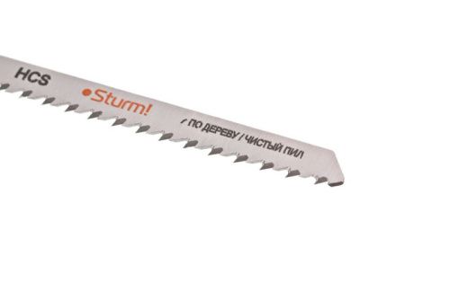Пилки для лобзика по дереву T101B, 2 шт, 100х75мм, шаг зуба 2,5мм, чистый прямой рез, HCS,  Sturm-Tehinstrument