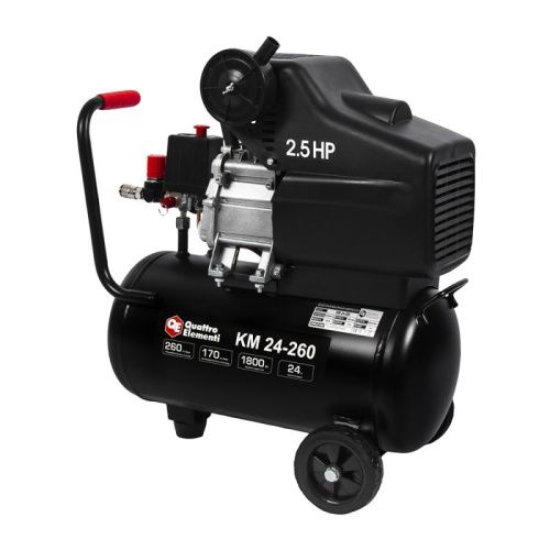 Компрессор поршневой масляный QUATTRO ELEMENTI KM 24-260-Tehinstrument