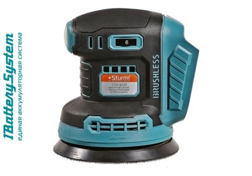 Аккумуляторная эксцентриковая шлифмашина б/щ  Sturm COS18125 1BatterySystem-Tehinstrument