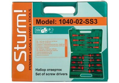Набор отверток 21 предметов, пластиковый кейс, CrV,  Sturm-Tehinstrument