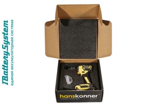 HCD2065BL Дрель аккумуляторная  б/щ Hanskonner 1BatterySystem-Tehinstrument