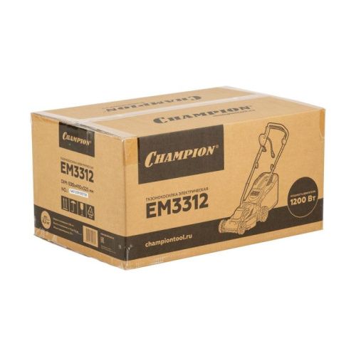 Газонокосилка эл. CHAMPION EM3312 (1,2 кВт травосб. 30л ширина 330мм 25-65мм, 8,5кг)-Tehinstrument