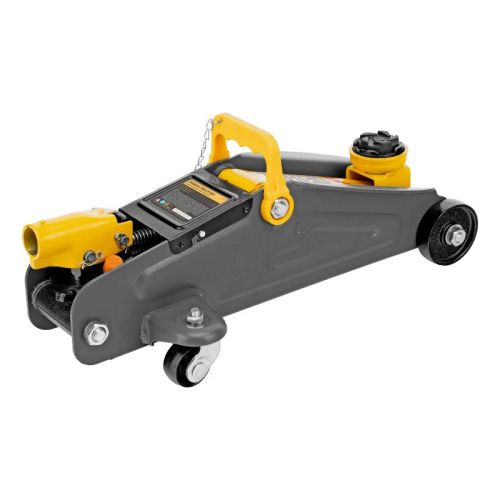 Домкрат гидравлический подкатной с фиксатором, 2 т, 130-330 мм Denzel-Tehinstrument