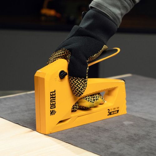 Степлер мебельный, алюминиевый корпус, тип 53, 6-14 мм, тип 300, 15 мм, тип 500, 15 мм Denzel-Tehinstrument