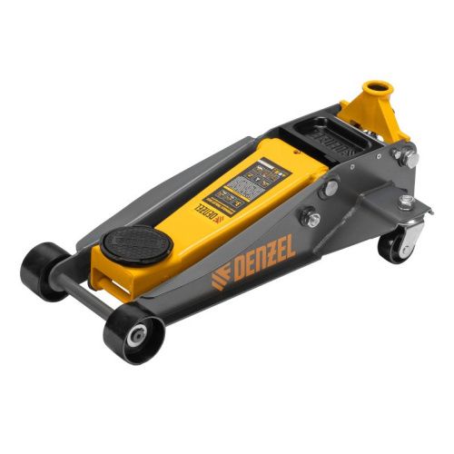 Домкрат гидравлический подкатной, 3 т, 125-470 мм, быстрый подъем, проф. Denzel-Tehinstrument