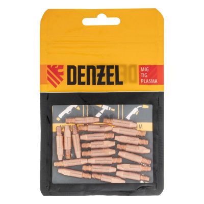 Токосъемный наконечник под проволоку 1,2 мм, М6х28, E-CU, 20 шт для MIG горелки тип 24 Denzel-Tehinstrument