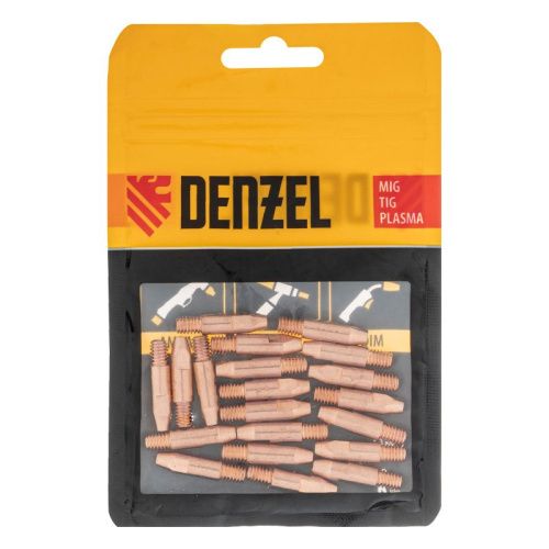 Токосъемный наконечник под проволоку 1,2 мм, М6х28, E-CU, 20 шт для MIG горелки тип 24 Denzel-Tehinstrument