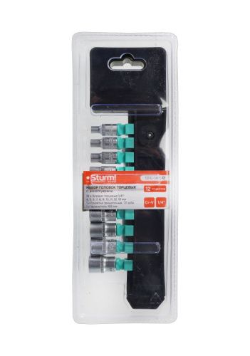 Набор головок торцевых с аксессуарами, 12 пр., 1/4"  Sturm-Tehinstrument