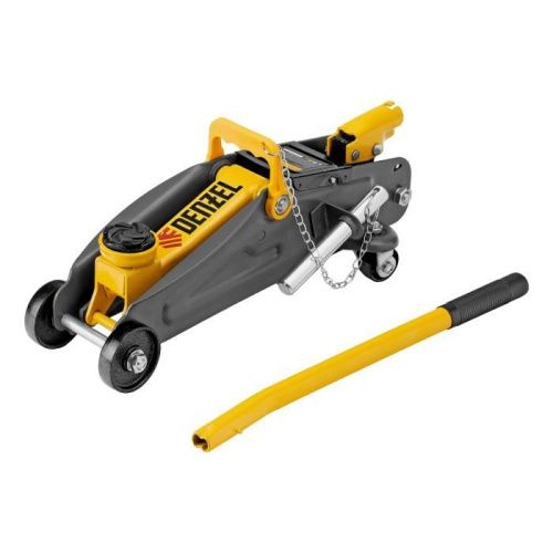 Домкрат гидравлический подкатной с фиксатором, 2 т, 130-330 мм Denzel-Tehinstrument