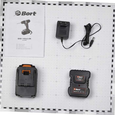 Аккумуляторный шуруповерт Bort BAB-14Ux2-DK (дрель-шуруповерт Борт 14х2), 93724009-Tehinstrument