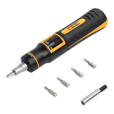 Отвертка реверсивная с револьверным механизмом, 11 шт, сталь S2  Denzel-Tehinstrument