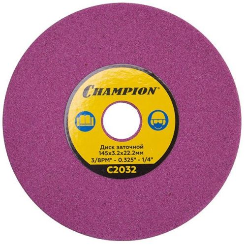 Диск заточной CHAMPION (3/8PM",0,325",1/4) 145х3,2х22,2 для станка C2001, C2032-Tehinstrument