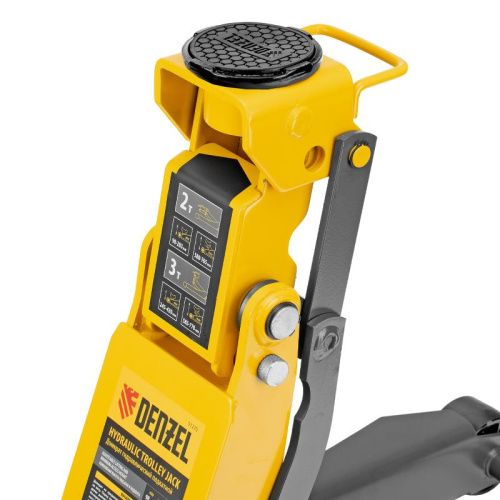 Домкрат гидравлический подкатной, 2/3 т, 98-770 мм, быстрый подъем, низ. подхват, проф, SUV Denzel-Tehinstrument