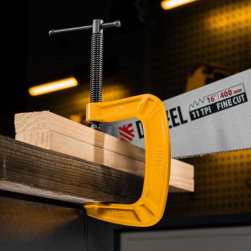 Струбцина G-образная, усиленная, 75 мм Denzel-Tehinstrument