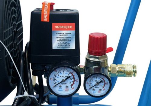 Компрессор воздушный масляный  Sturm AC932100, 2,4кВт, 410л/мин, ресивер 100л, прямой привод-Tehinstrument