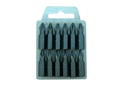 Биты PH2x25мм, сталь crv, с МАГНИТНЫМ НАКОНЕЧНИКОМ,12шт, в пластиковом кейсе,  Sturm-Tehinstrument