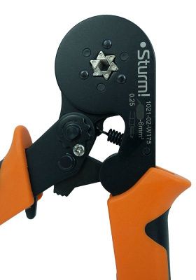 Пресс-клещи для втулочных наконечников 0.25-6 мм2, гексагоный профиль,  Sturm-Tehinstrument