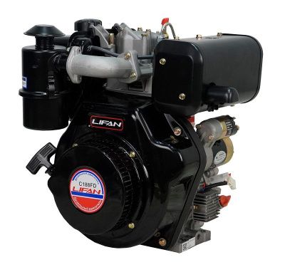 Двигатель Lifan Diesel 188FD, вал ?25мм, катушка 6 Ампер-Tehinstrument