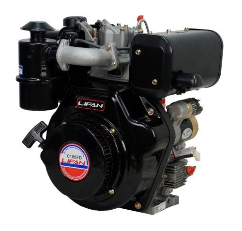 Двигатель Lifan Diesel 188FD, вал ?25мм, катушка 6 Ампер-Tehinstrument