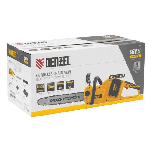 Цепная пила аккумуляторная бесщеточная Denzel RCS400-36-Tehinstrument