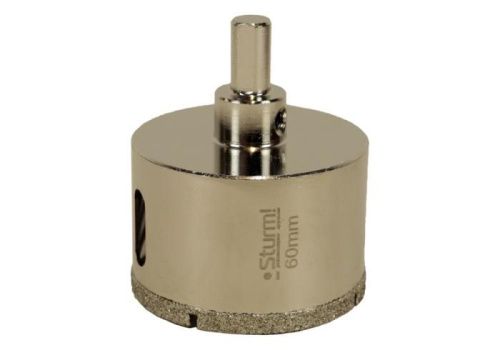 Коронка алмазная по керамограниту 60 х 70 мм,3гр. Хв., с центрир. Cверл.  Sturm-Tehinstrument