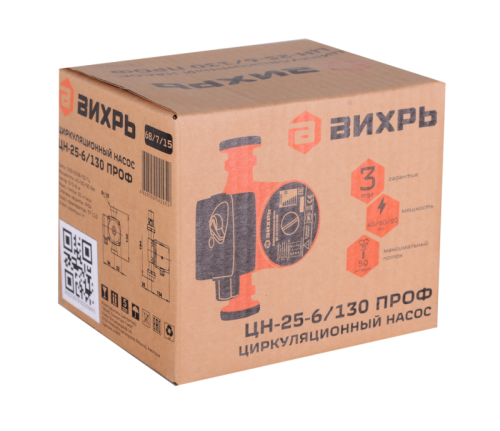 Циркуляционный насос Вихрь ЦН-25-6/130 ПРОФ-Tehinstrument