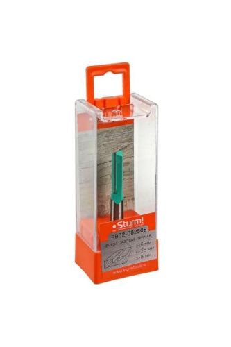 Фреза пазовая прямая с двойным лезвием dxhxl 8x25x62 мм, хв.8  Sturm-Tehinstrument