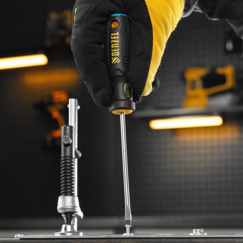 Отвертка, SL4х100 мм, S2, 3к рукоятка Denzel-Tehinstrument