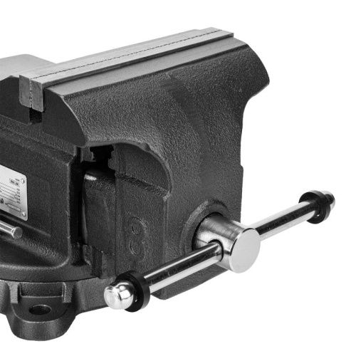 Тиски слесарные BVH-200, 200 мм, поворотные, стальная направляющая, с наковальней //Denzel-Tehinstrument