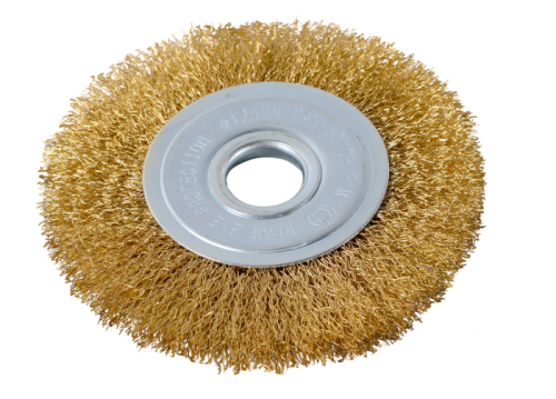 Щётка для УШМ Вихрь плоская, латунированная, 125 мм-Tehinstrument
