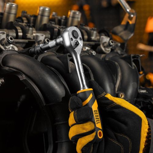 Ключ-трещотка 3/8", 90 зубьев, с быстрым сбросом, CrV Denzel-Tehinstrument