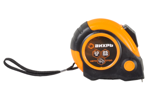 Рулетка Вихрь 10м х 25мм автостоп-Tehinstrument