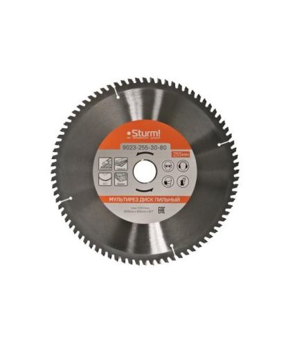 Пильный диск, размер 255x30x80 зубьев Мульти рез  Sturm-Tehinstrument